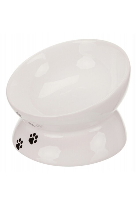 Trixie Kedi Mama ve Su Kabı Yükseltilmiş Ergonomik Seramik 0,15Lt 13cm Beyaz