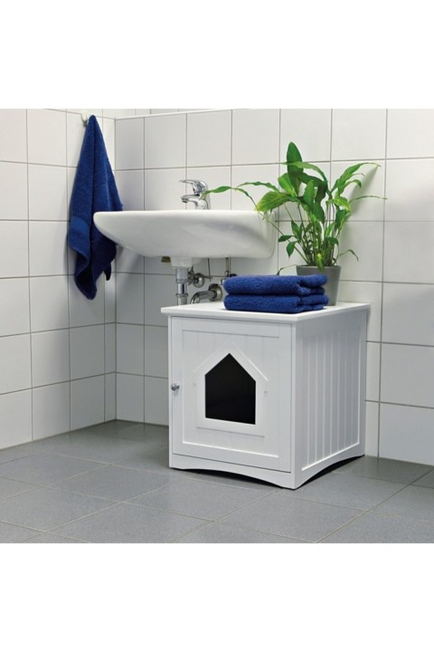 Trixie Kedi Tuvalet Evi 49x51x51cm Beyaz