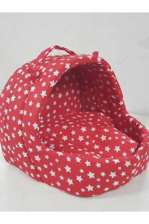 Kedi Yatağı Kırmızı Kulaklı