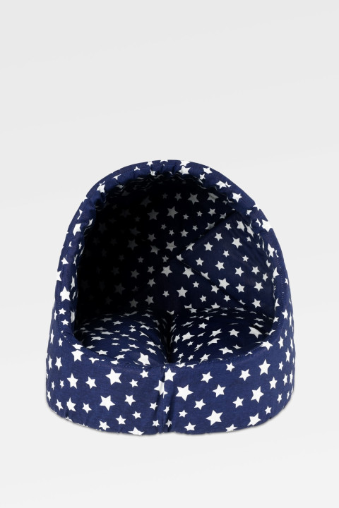 Kedi Yatağı Yuvası Lacivert Yıldızlı Mağara Nero2024LCVTYLDZ