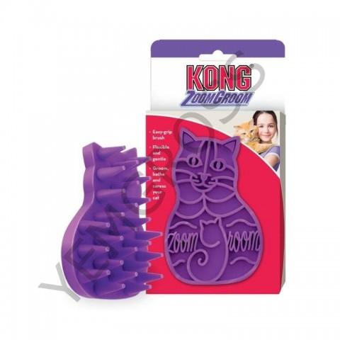 Kong Kedi Tarağı ZoomGroom Mor 11cm