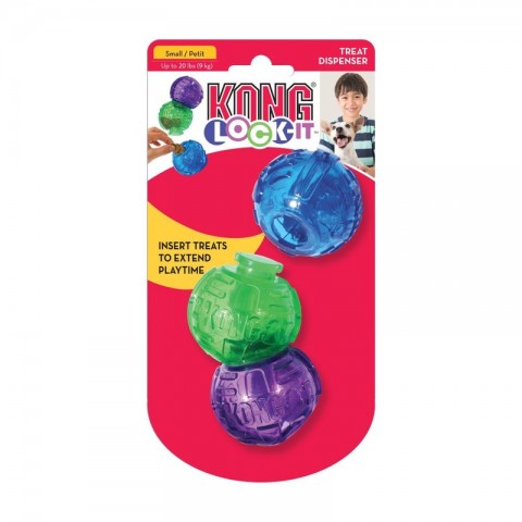 Kong Ödüllü Köpek Oyuncağı Üç Top Lock-It 12cm
