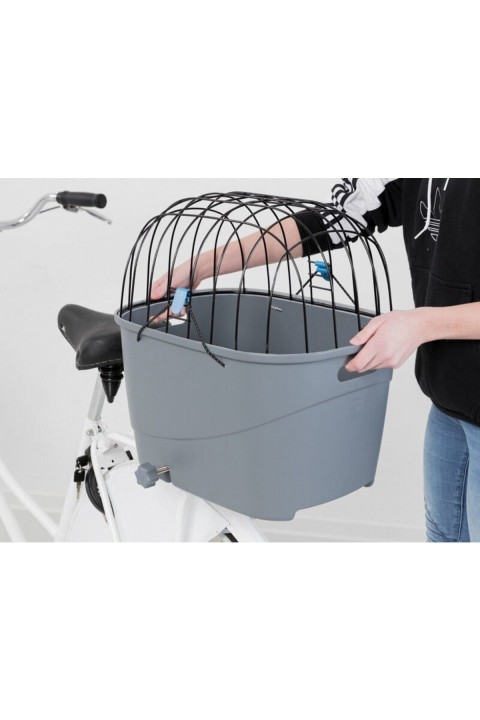 Trixie Köpek İçin Bisiklet Arkası Sepeti Plastik ve Metal 36x47x46cm Gri