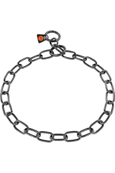 Sprenger Kürk Koruyucu Paslanmaz Çelik Siyah 3mm 50cm Köpek Tasma Orta Boy Bakla