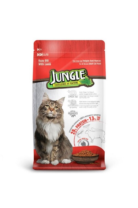 Jungle 15 kg Yetişkin Kedi Maması Kuzulu