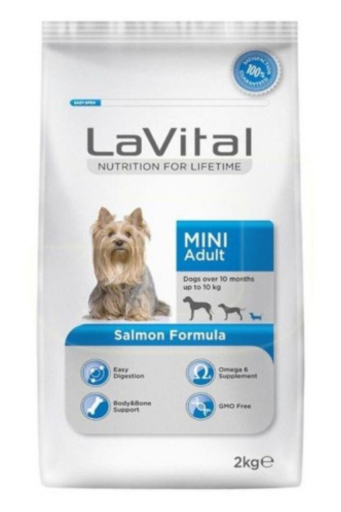 La Vital Mini Somonlu Küçük Irk Yetişkin Köpek Maması 2 Kg