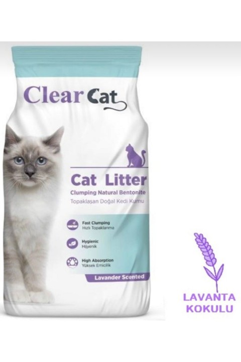 Clear Cat Lavanta Kokulu Kedi Kumu 5 Kg