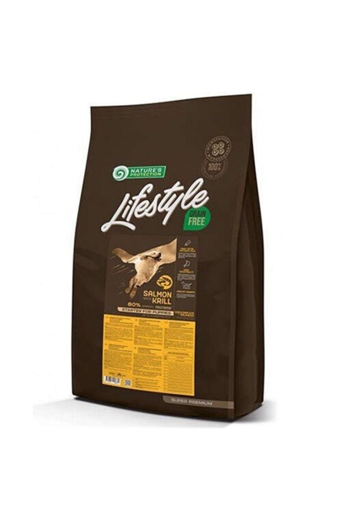 Natures Protection Lifestyle Tahılsız Somonlu Ve Karidesli Başlangıç Yavru Köpek Maması 10+2 Kg