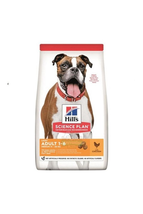 Hill's SP Light Tavuklu Orta Irk Yetişkin Köpek Maması 14KG