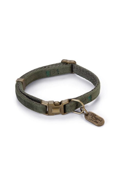 Beeztees DBL Kedi Boyun Tasması, Velur, Yeşil, 20-30cm