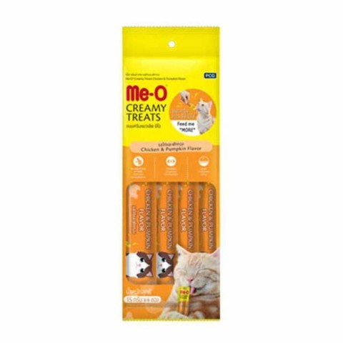 Me-O Creamy Treat Tavuk & Bal Kabağı Kedi Ödülü 4X15gr