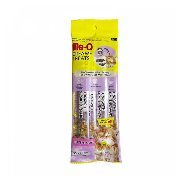Me-o Creamy Kitten Ton Balıklı Keçi Sütlü Krema Sıvı Kedi Ödülü 4x15gr