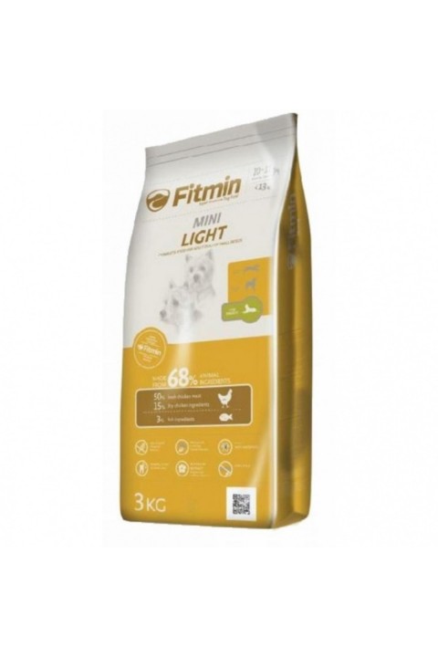 Fitmin Mini Light %50 Taze Etli Ufak Irk Yetişkin Köpek Maması 3 Kg