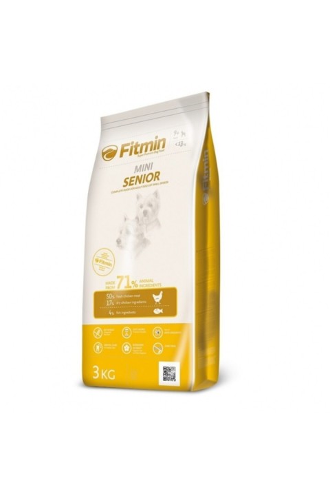 Fitmin Mini Senior %50 Taze Tavuk Etli Ufak Irk Yetişkin Köpek Maması 3 Kg