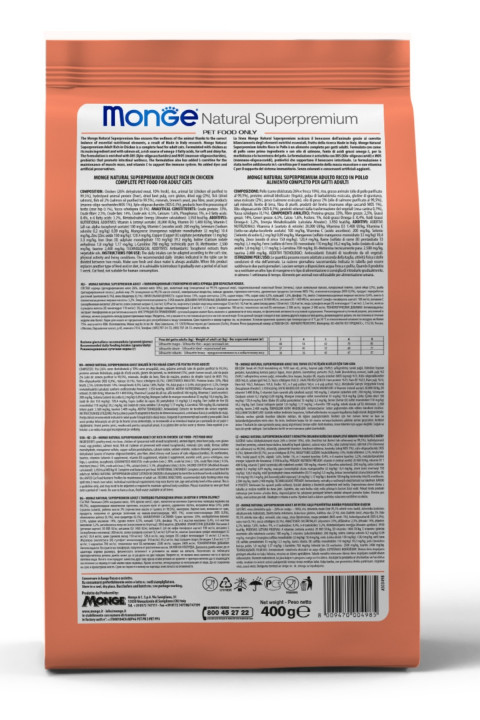 Monge Adult Tek Proteinli Somonlu Yetişkin Kedi Maması 400 Gr