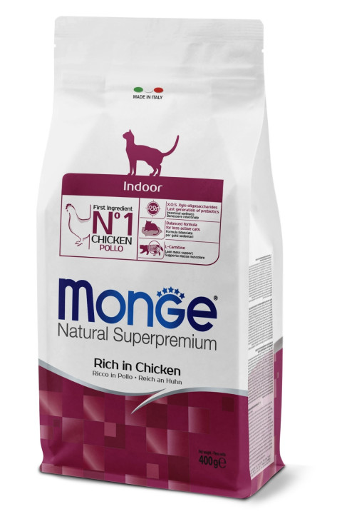 Monge Indoor Tavuklu Ev Kedileri İçin Yetişkin Kedi Maması 400 Gr