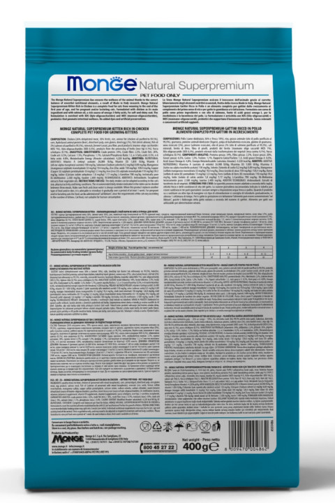 Monge Kitten Tavuklu Yavru Kedi Maması 400 Gr