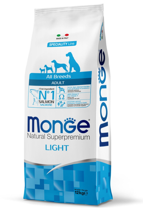 Monge Light Somonlu Pirinçli Yetişkin Diyet Köpek Maması 12 Kg