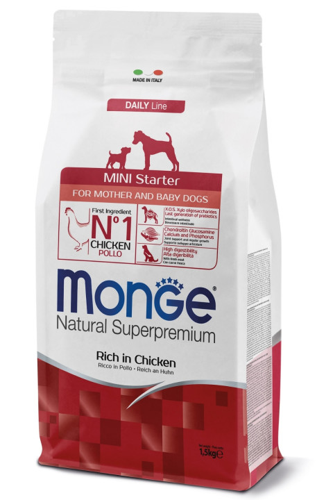 Monge Mini Starter Tavuklu Yavru Köpek Maması 1,5 Kg