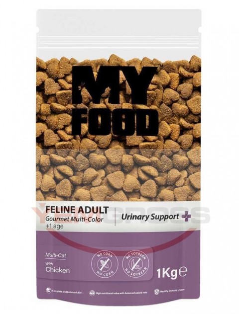 My Food Gurme Yetişkin Kedi Maması Urinary Support 1 Kg (Şeffaf Paket)
