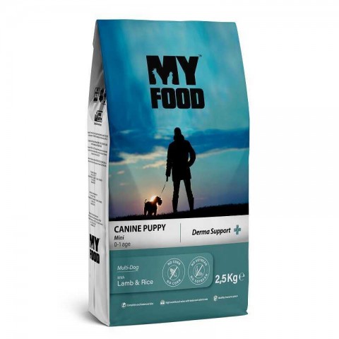 My Food Kuzulu&Pirinçli Yavru Küçük Irk Köpek Maması Derma Support 2,5 Kg