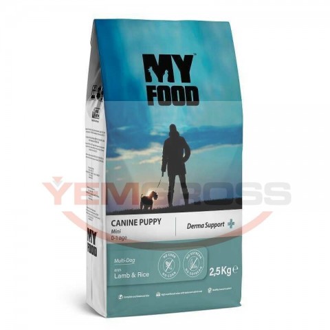 My Food Kuzulu&Pirinçli Yavru Küçük Irk Köpek Maması Derma Support 2,5 Kg