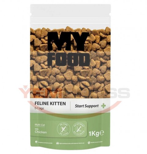My Food Tavuklu Yavru Kedi Maması Start Support 1 Kg (Şeffaf Paket)