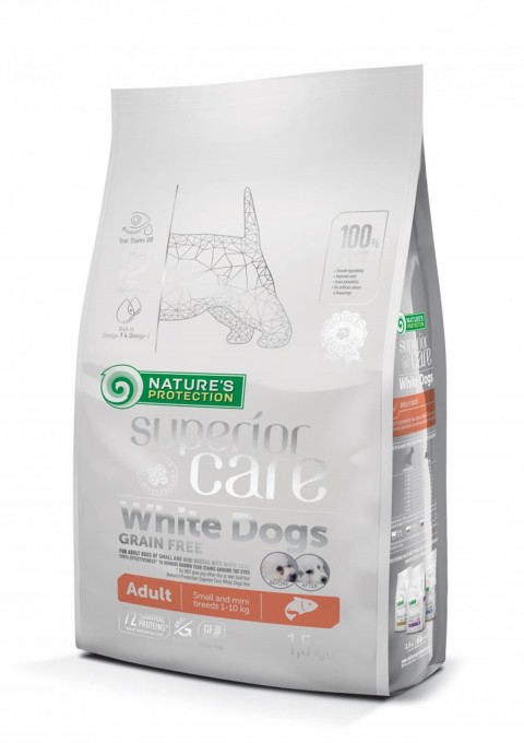 Natures P. White Dogs Tahılsız Somonlu Yetişkin Beyaz Köpek Maması 1.5 Kg