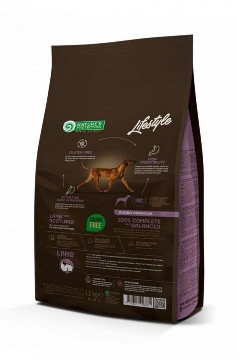 Natures Protection Lifestyle Tahılsız Kuzulu Yetişkin Köpek Maması 1,5 KG