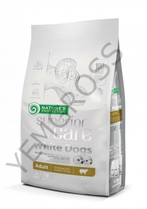 Natures Protection Superior Care White Dogs Glutensiz Kuzu Etli Yetişkin Köpek Maması 4kg