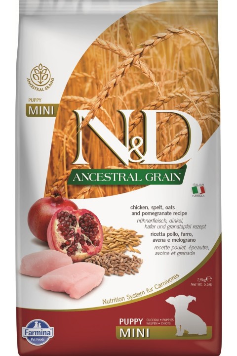Nd Az Tahıllı Tavuk & Nar Puppy Mini Köpek Maması - 2.5 Kg