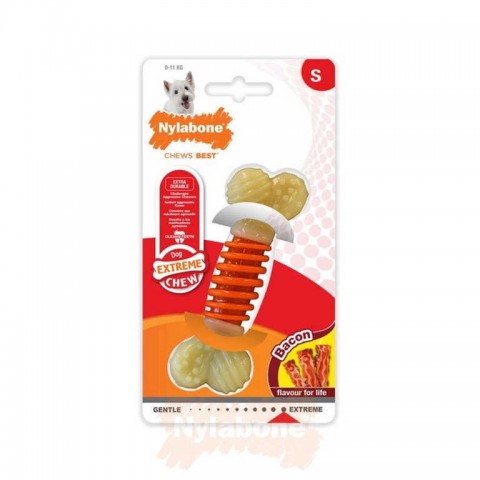 Nylabone Domuz Pastırması Aromalı Köpek Çiğneme Kemiği  S