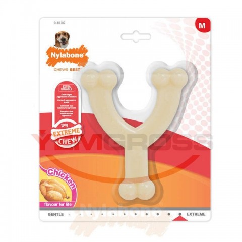 Nylabone Tavuk Aromalı Köpek Çiğneme Kemiği M