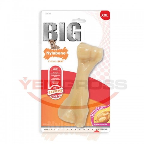 Nylabone Tavuk Aromalı Köpek Çiğneme Kemiği  XXL
