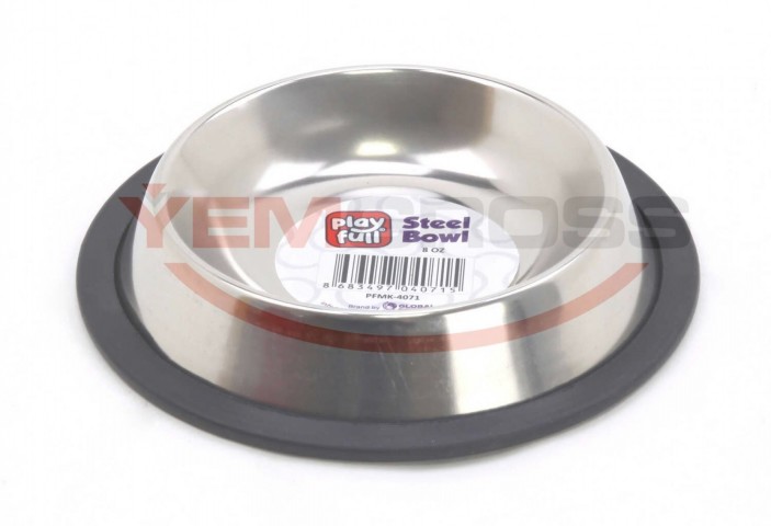 PF-4071 8 Oz Playfull Çelik Mama ve Su Kabı (SWT2301)(ASR-8 oz)