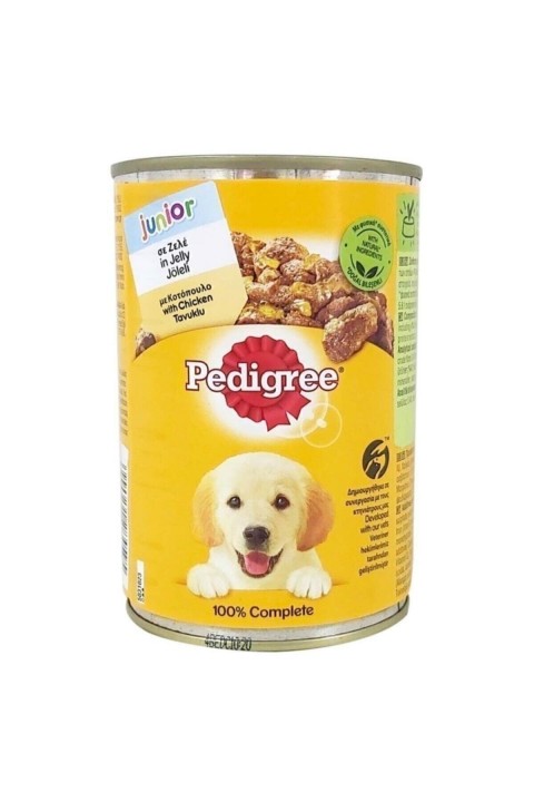 Pedigre Junior Yavru Köpek Konserve 6 Adet X 400 gr Tavuklu Yaş Mama (SET ÜRÜN)