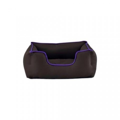 Pet Comfort Alpha  Kedi ve Köpek Yatağı Kahverengi w Mor Biye S 60x50cm