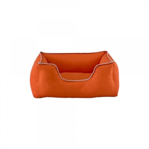 Pet Comfort Alpha  Kedi ve Köpek Yatağı Turuncu w Beyaz Biye S 60x50cm