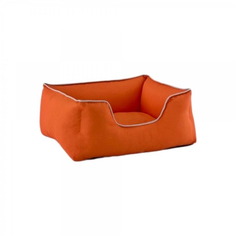 Pet Comfort Alpha  Kedi ve Köpek Yatağı Turuncu w Beyaz Biye S 60x50cm