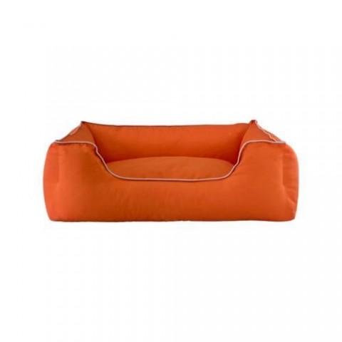 Pet Comfort Alpha  Köpek Yatağı Turuncu w Beyaz Biye L 105x85cm