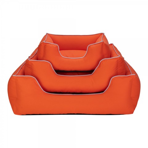 Pet Comfort Alpha  Köpek Yatağı Turuncu w Beyaz Biye M 80x65cm