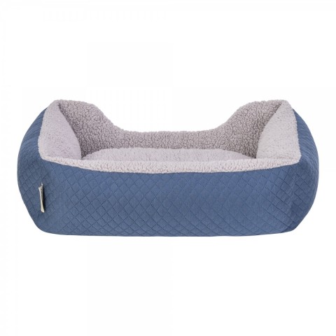 Pet Comfort Bravo Duo  Kedi ve Köpek Yatağı Mavi/Gri Peluş S 55x45cm