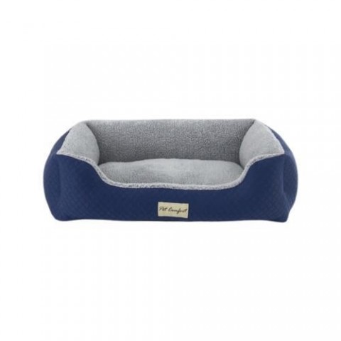 Pet Comfort Bravo Duo  Köpek Yatağı Mavi/Gri Peluş M 75x60cm