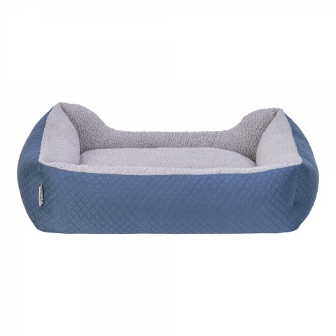 Pet Comfort Bravo Duo  Köpek Yatağı Mavi/Gri Peluş M 75x60cm