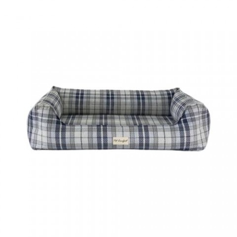 Pet Comfort Delta  Lacivert Kareli Köpek Yatağı L 105x80cm