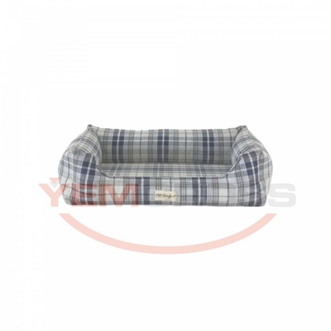 Pet Comfort Delta  Lacivert Kareli Köpek Yatağı M 90x70cm