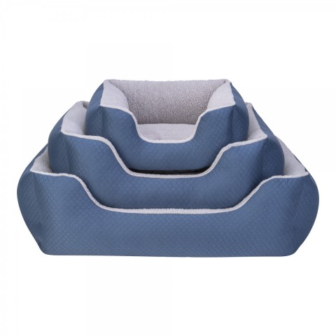 Pet Comfort Echo  Kedi ve Köpek Yatağı Mavi/Gri Peluş S 60x50cm