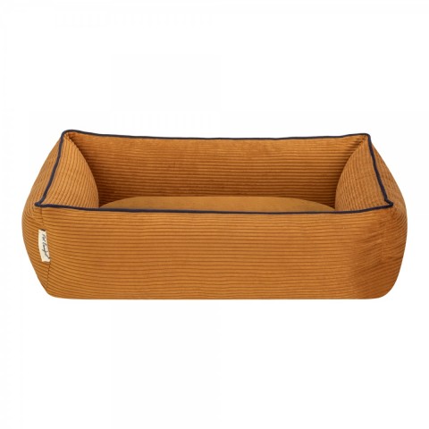 Pet Comfort Golf  Kedi ve Köpek Yatağı Hardal w Parliament Mavi Biye XS 55x45cm