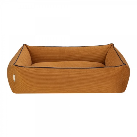 Pet Comfort Golf  Köpek Yatağı Hardal w Parliament Mavi Biye M 90x70cm