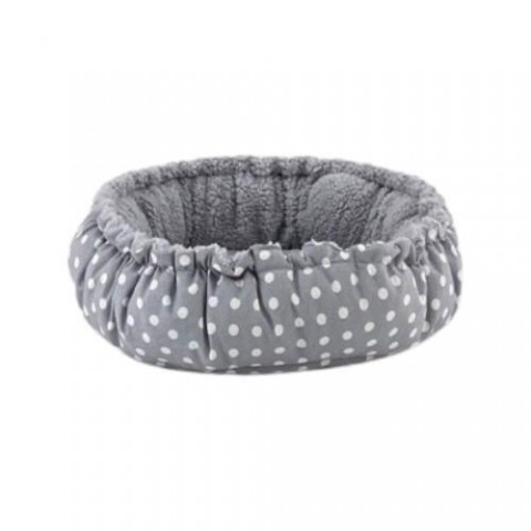 Pet Comfort Sunflower Kedi ve Köpek Yatağı Çift Taraflı Gri Dot/Peluş 60cm